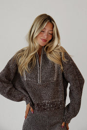 Carley Chunky Knit Quarter Zip