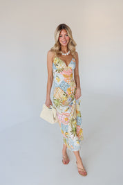 Paloma Printed Linen Midi Dress