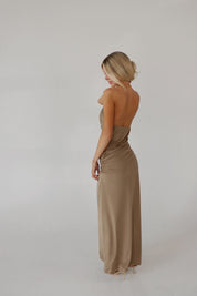 Vienna Midi Dress in Mocha