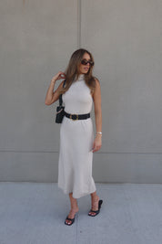 Maeva Turtleneck Sleeveless Maxi Dress