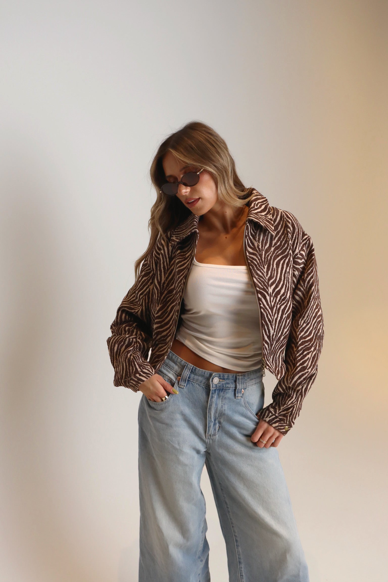 Animal Print Bomber Jacket
