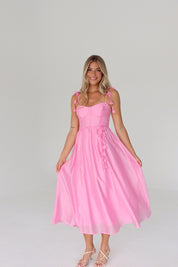 Aurora Floral Applique Midi Dress