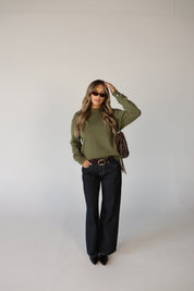 Lenny Relaxed Sweater in Vintage Olive