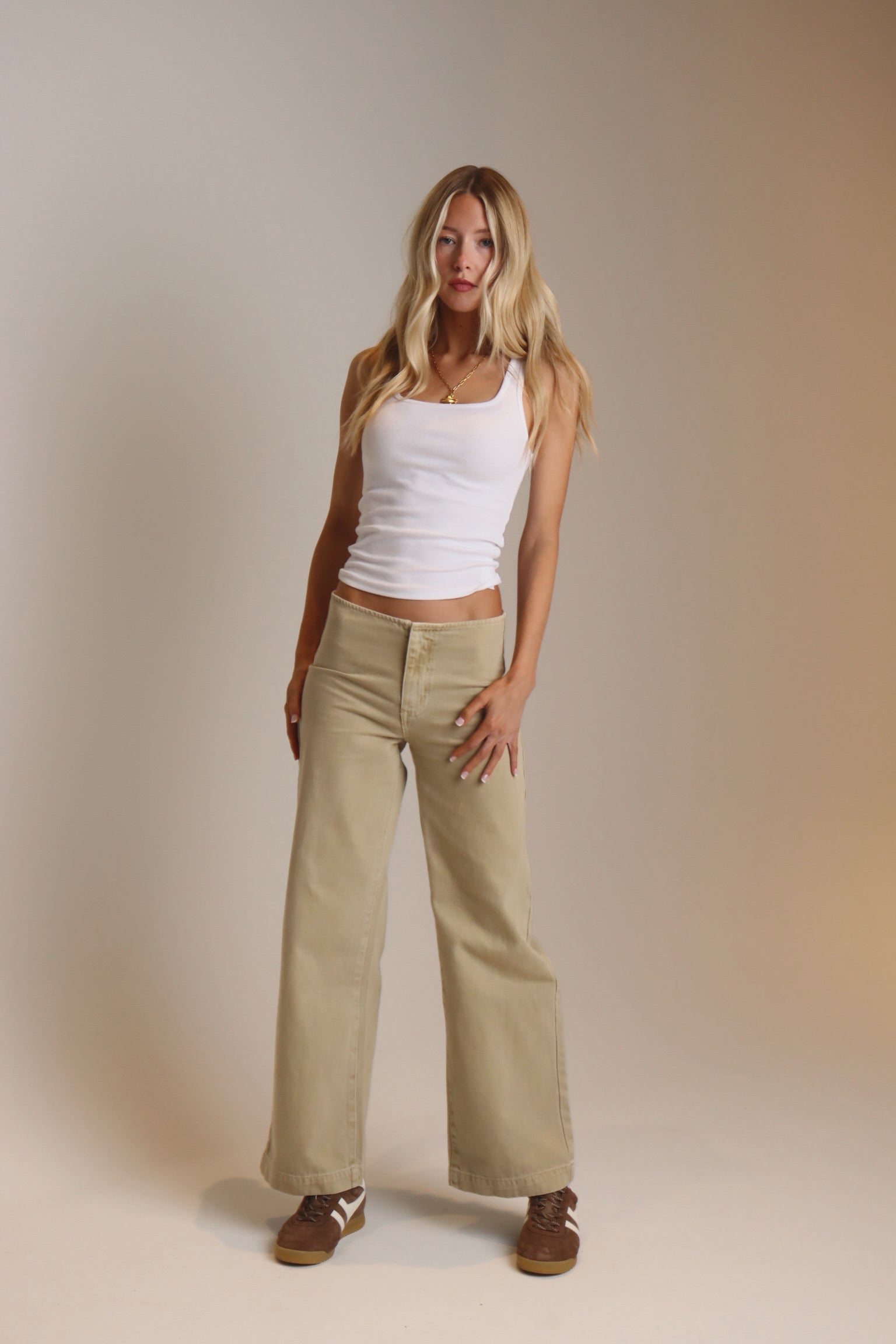Beckett Low Rise Khaki Jean