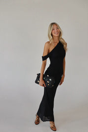 Demi One Shoulder Mesh Midi Dress