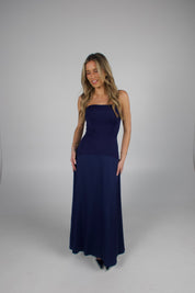 Midnight Satin Maxi Dress