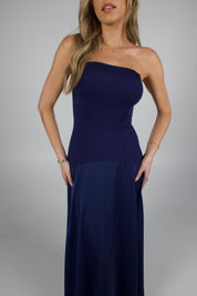 Midnight Satin Maxi Dress