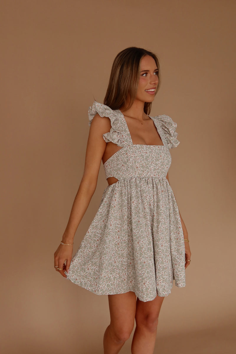 Hollie Floral Ruffle Mini Dress
