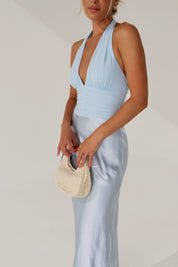 Veronika Ice Blue Maxi Dress
