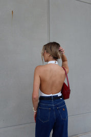 Nebraska Ribbed Bodysuit In White