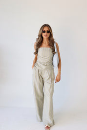Delilah Pin Stripe Pant Set