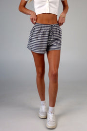 Black Plaid Boxer Shorts