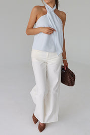 Veia Ice Blue Halter Top