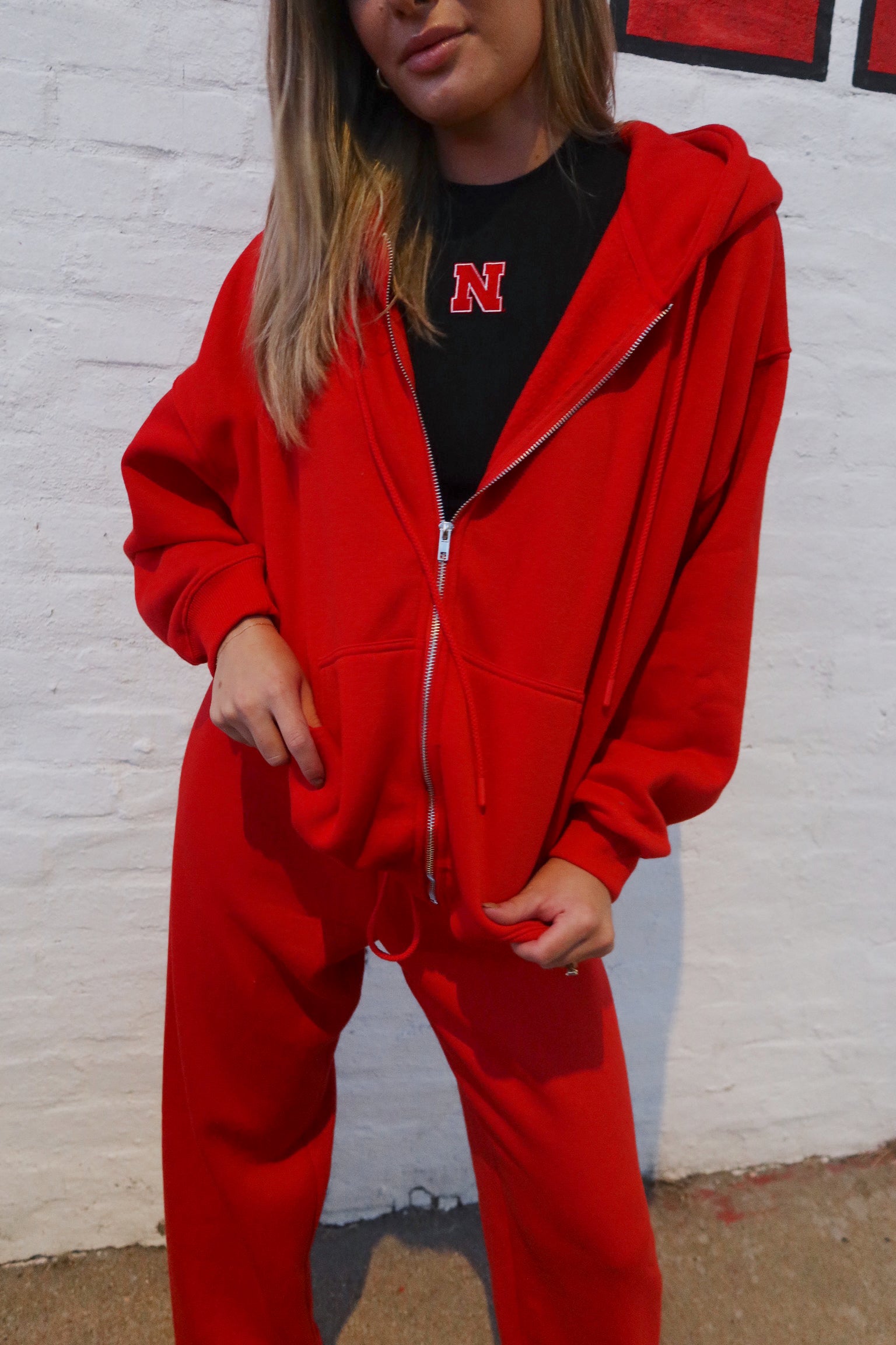 Red Game Day Zip Up Jacket