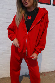 Red Game Day Zip Up Jacket