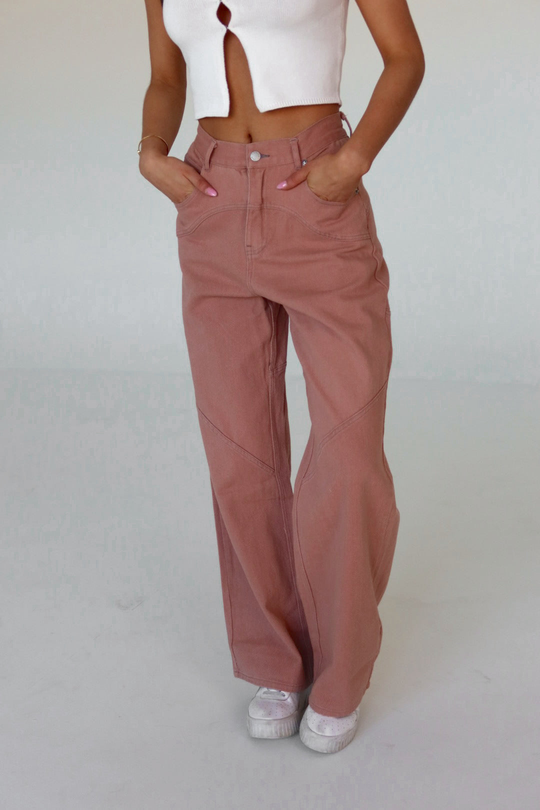 Terra Stitch Detail Wide Leg Pant