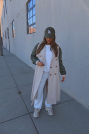 Khaki Combo Trench Coat