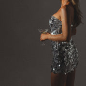 RESTOCKED :Phoebe Sequin Strapless Dress