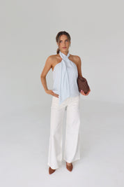 Veia Ice Blue Halter Top