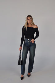 ABRAND Double Waisted Denim