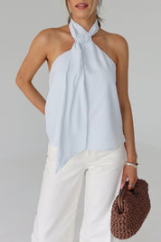 Veia Ice Blue Halter Top