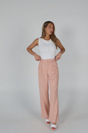 Lizzy High Waist Trousers In Blush