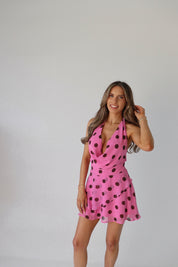 Imali Halter Cowl Mini Dress