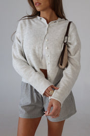 Briar Lightweight Cardigan in Heather Grey