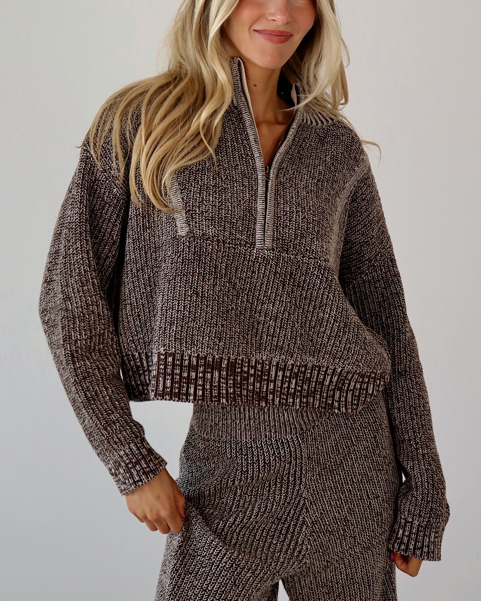 Carley Chunky Knit Quarter Zip