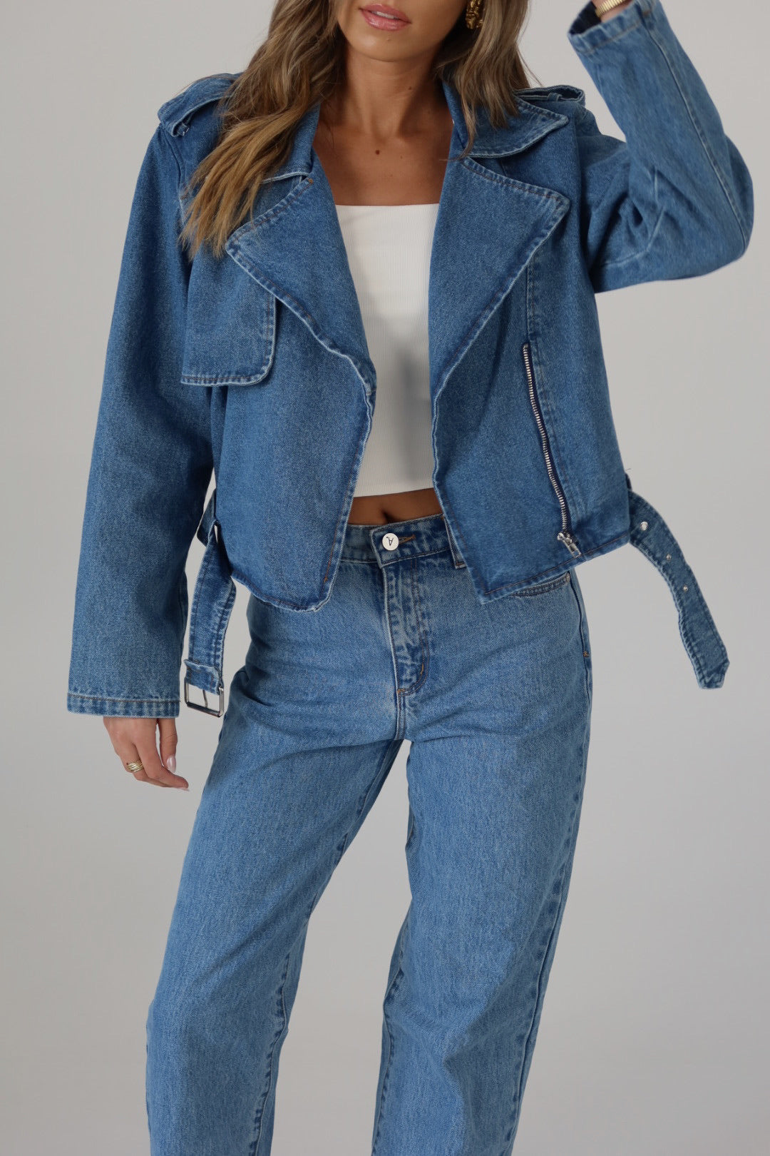 Zayla Zip-Up Denim Jacket