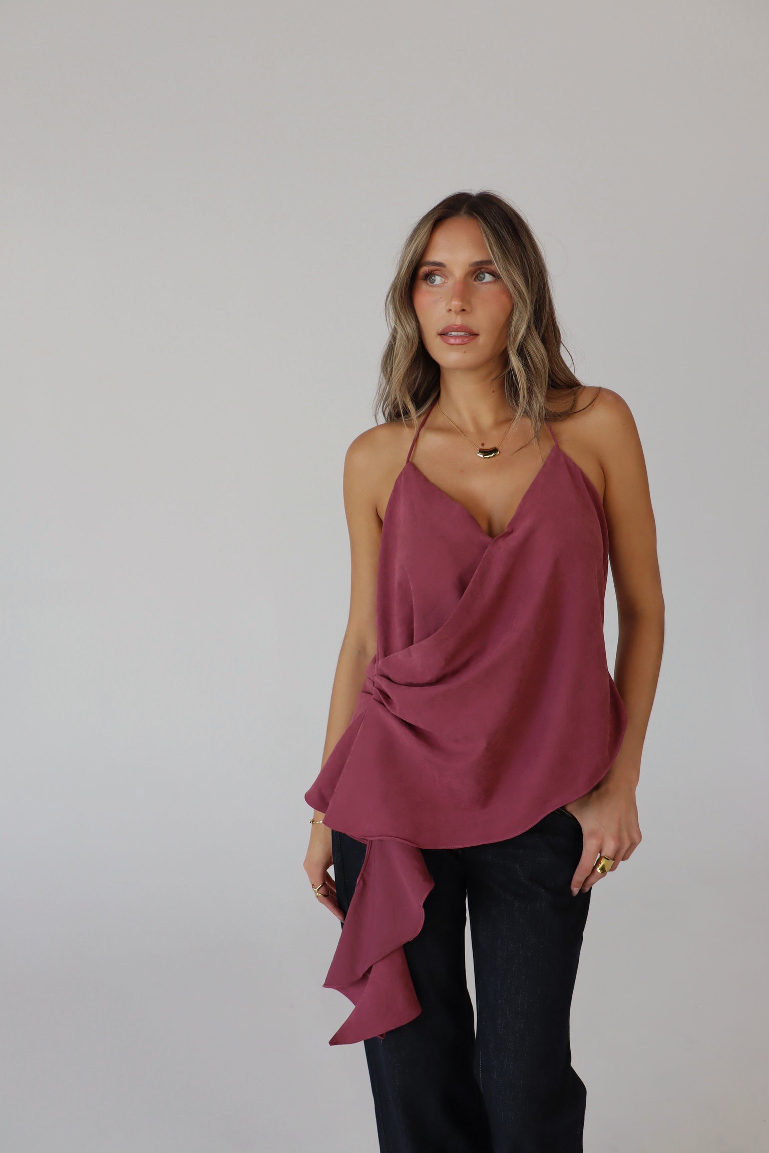 Lilah Suede Halter Top