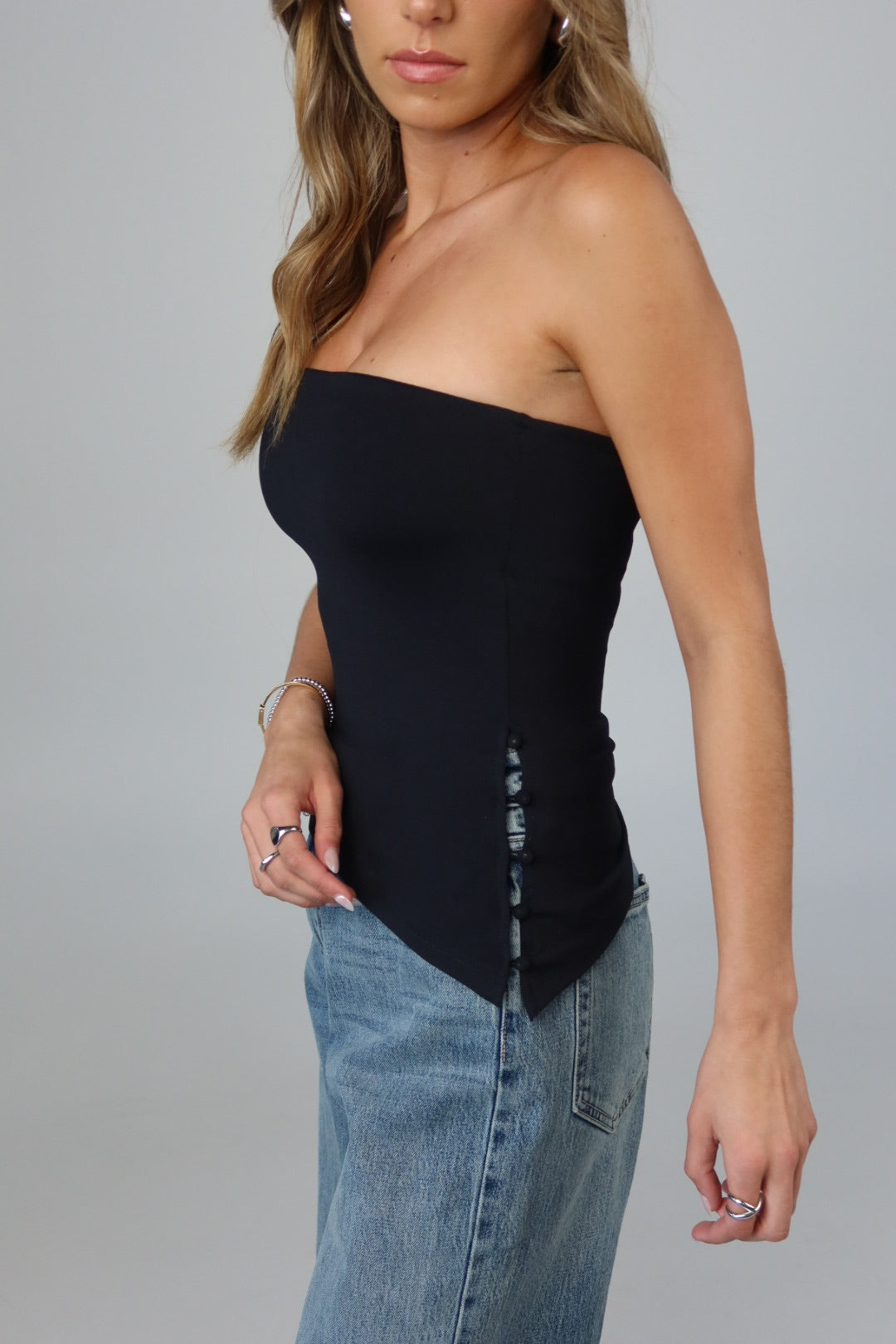 Jayne Asymmetrical Tube Top