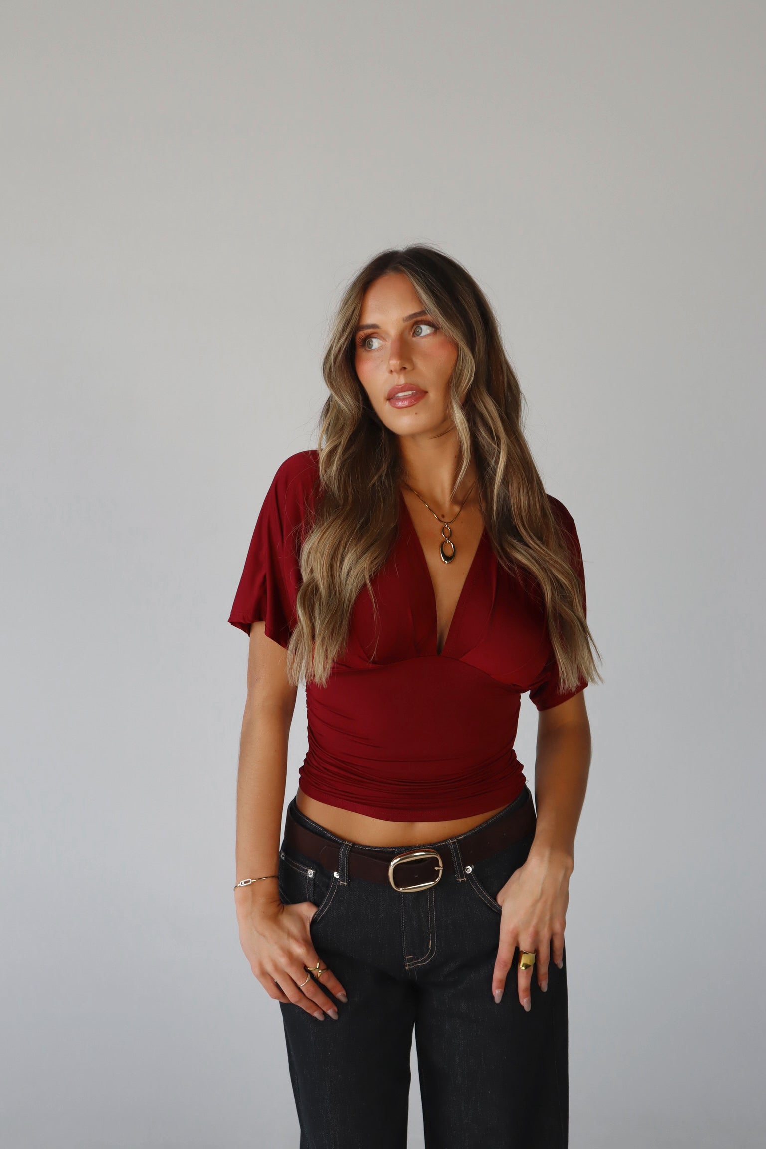BILLINI : Georgiana Belt In Chocolate Suede