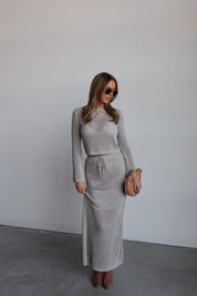 Luxe Crochet Midi Skirt