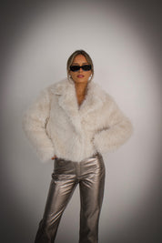 Snowfall Ivory Faux Fur Coat