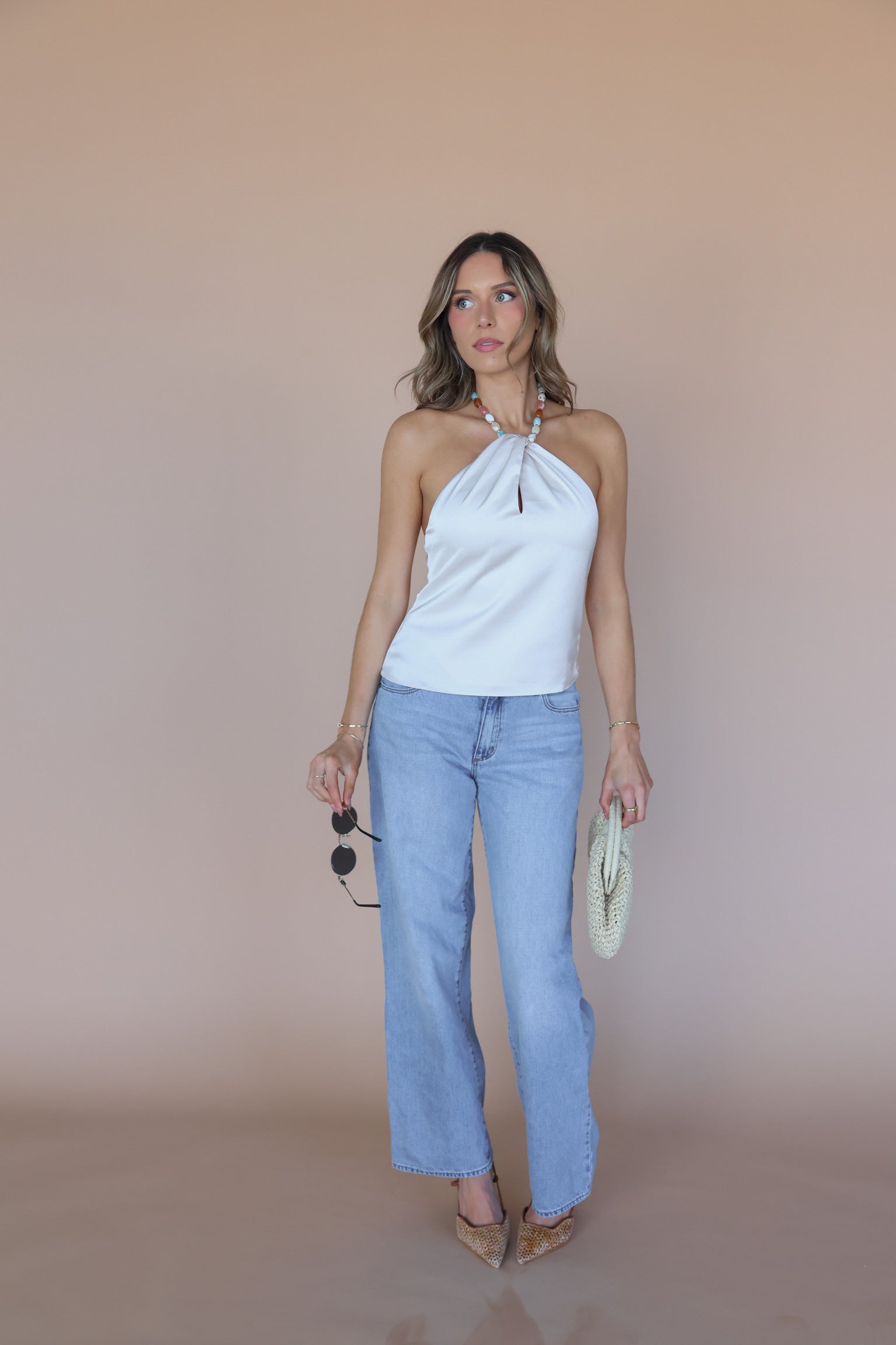 Aleah Embellished Halter Top