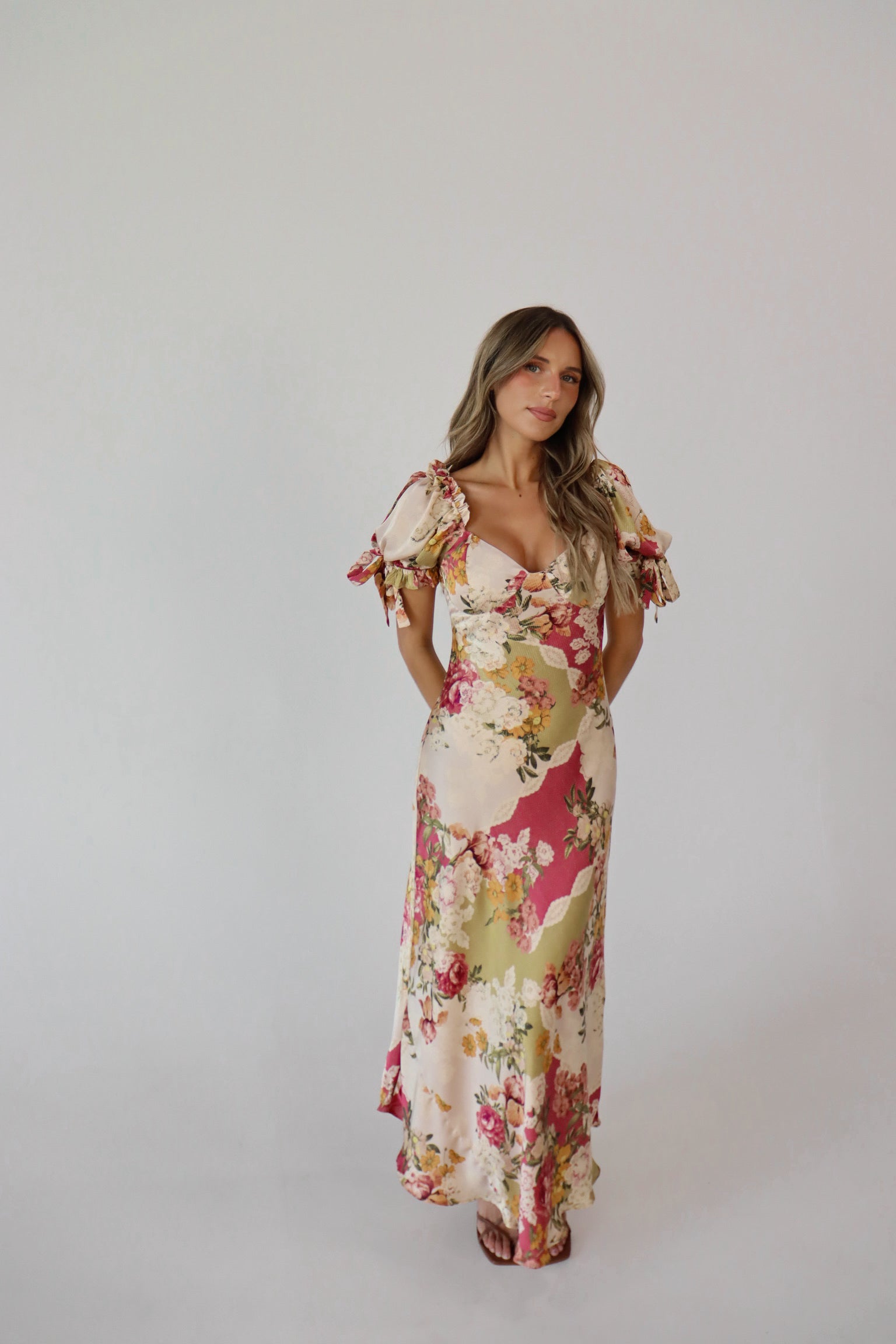 Paloma Patchwork Floral Maxi Dress