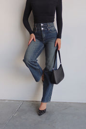 ABRAND Double Waisted Denim