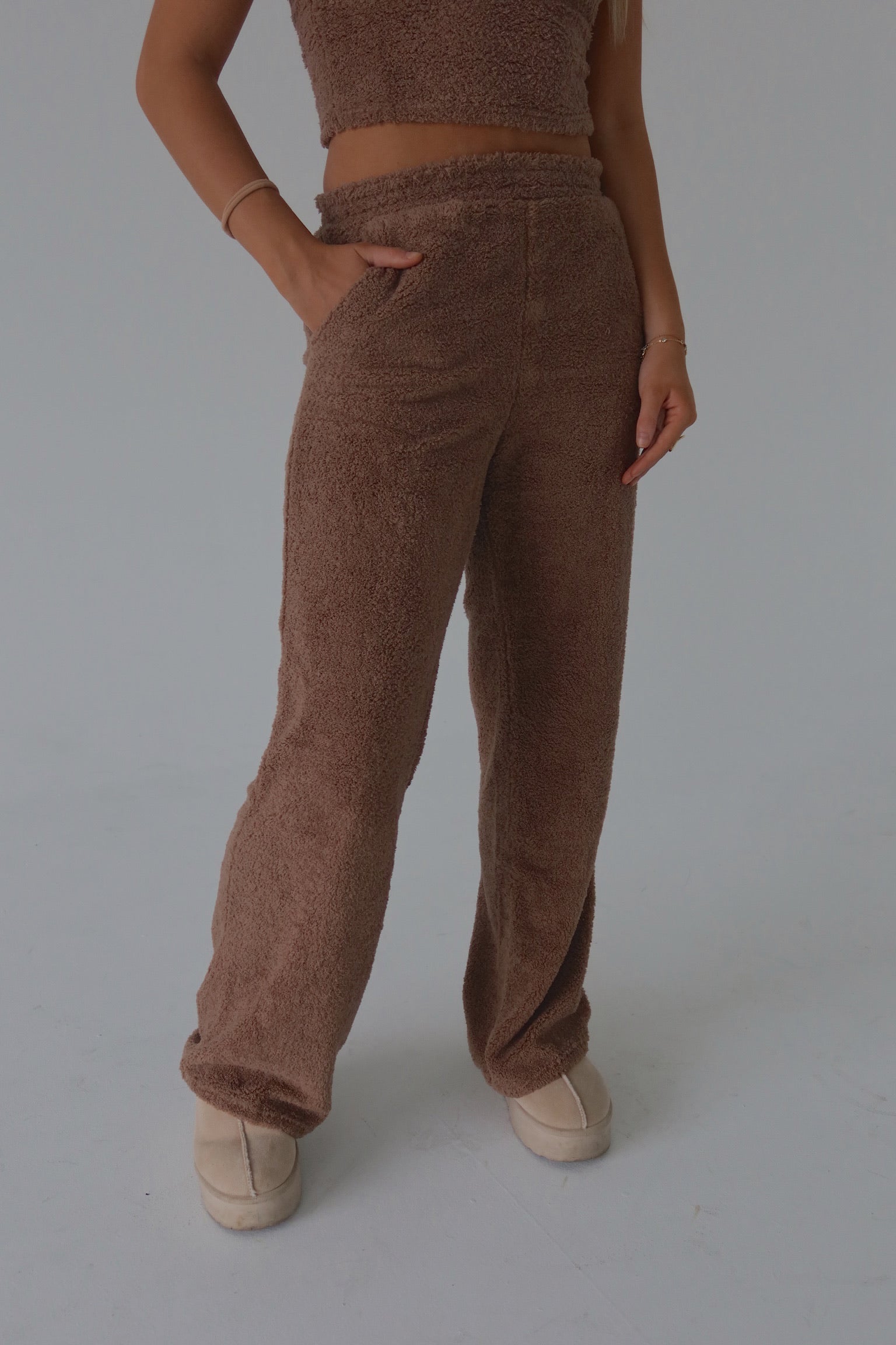 Mocha Cozy Flare Pants