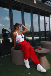 Nebraska Football Halter Top in White