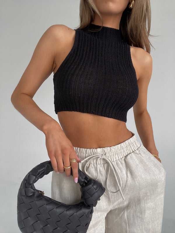 Hailey Knit Top In Black