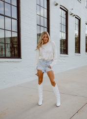 Gera Light Wash Denim Shorts