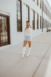 Gera Light Wash Denim Shorts