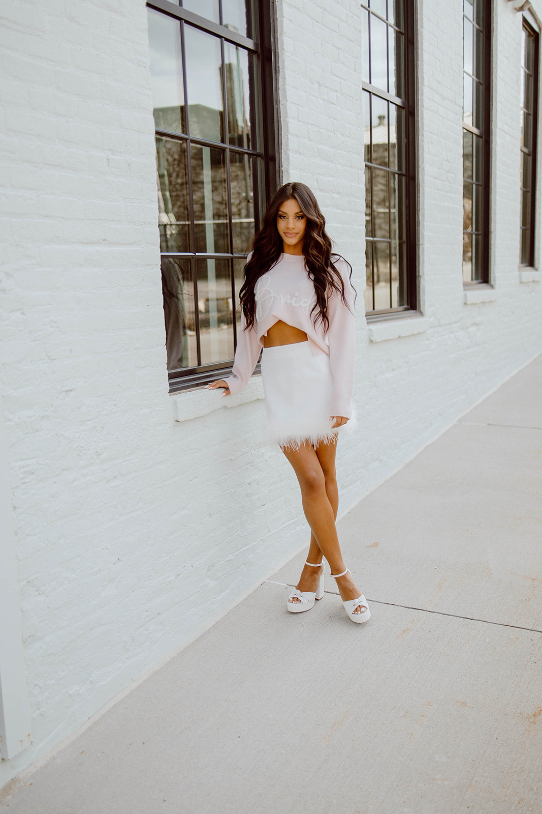 Baby Pink Bride Knit Long Sleeve