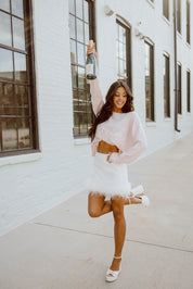 Baby Pink Bride Knit Long Sleeve