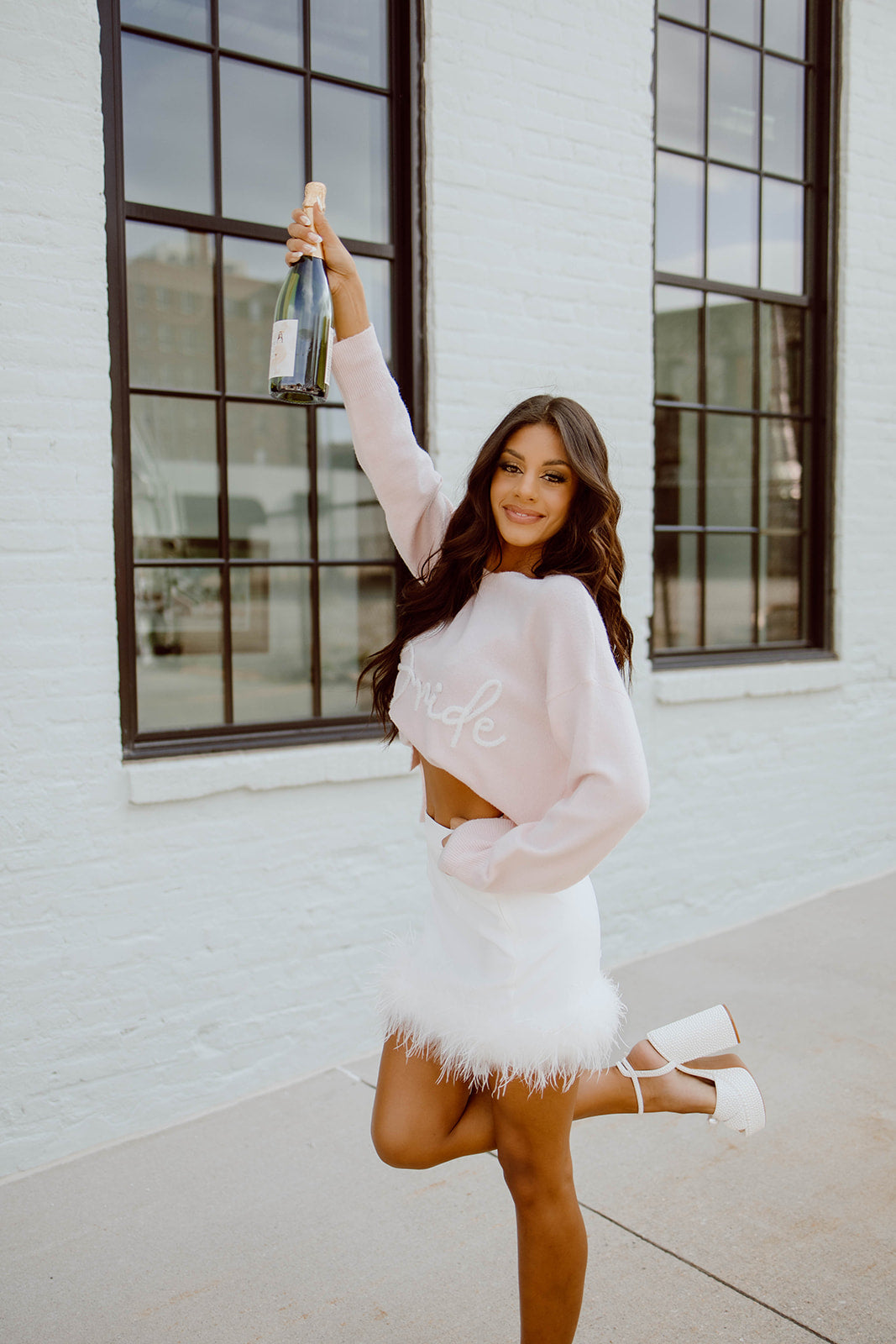 Baby Pink Bride Knit Long Sleeve