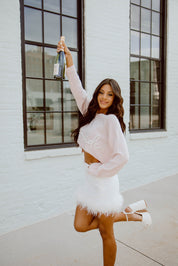 Baby Pink Bride Knit Long Sleeve