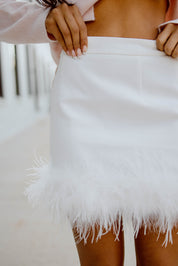 Sloane Feather Mini Skirt