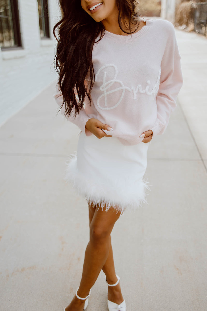 Baby Pink Bride Knit Long Sleeve