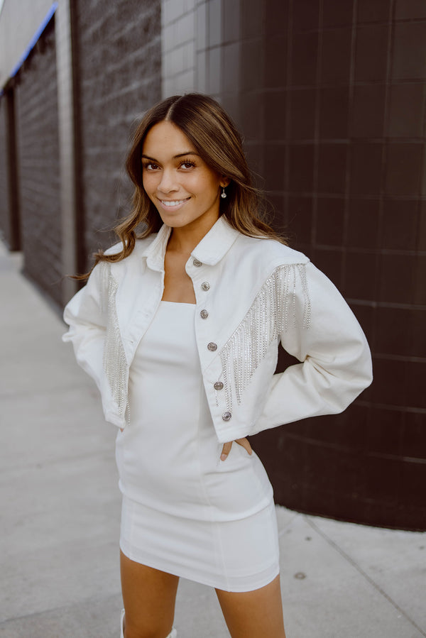 Bride Fringe Denim Jacket